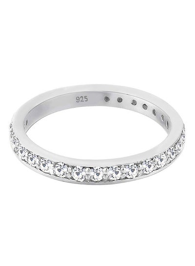 Buy 925 Sterling Silver Swarovski Crystal Band Ring in Saudi Arabia