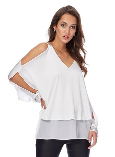 Star by Julien Macdonald Back Hot Fix Cape Top Ivory price in