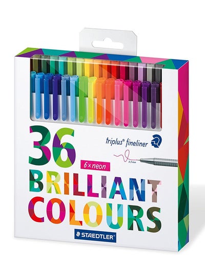 Buy 36-Piece Triplus Fibre Tip Coloured Pen Set Multicolor in UAE