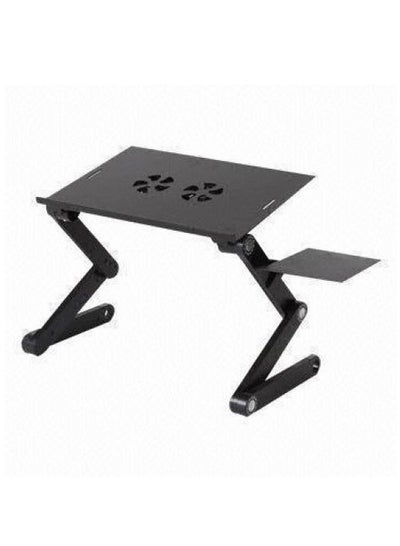 Buy Foldable Laptop Table With Mouse Pad Holder Grey in UAE