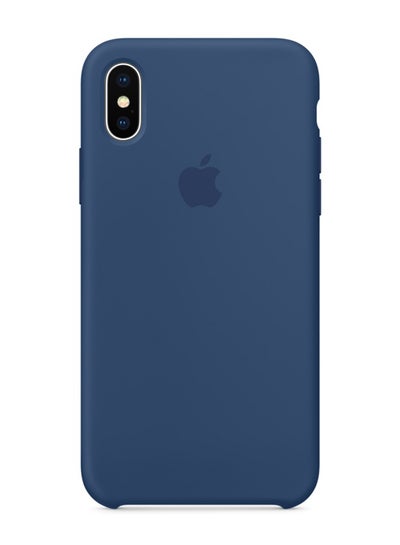 Buy Ultra Thin Transparent Case Cover For Apple iPhone X Blue in UAE