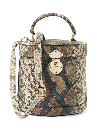 Buy Snake Print Crossbody Bag Coffee in Saudi Arabia