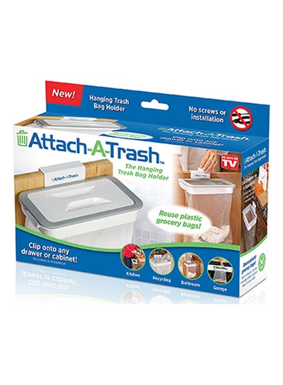 Buy Attach-A-Trash The Hanging Trash Bag Holder White 10grams in UAE