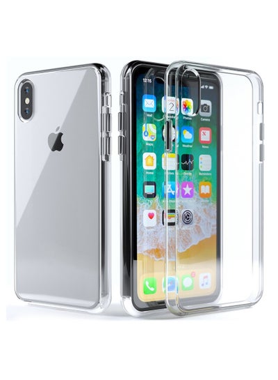 Buy Thermoplastic Polyurethane Soft TPU Premium Back Case Cover For Apple iPhone X Clear in UAE