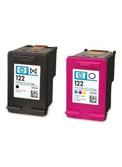 Buy Pack Of 2 122 Tri-Color Original Ink Cartridges Black/Tri-Color in UAE
