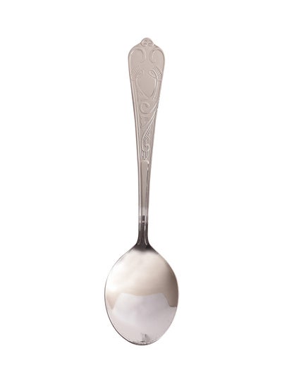 Buy 6-Piece Aura Desert Spoon Set Silver 18cm in UAE
