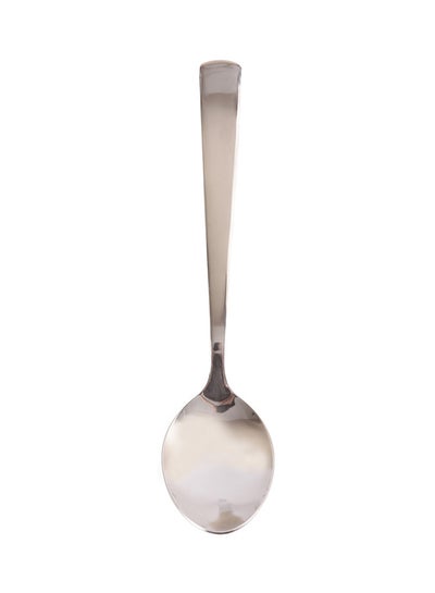 Buy 6-Piece Impress Dessert Spoon Set Grey 18.5centimeter in UAE