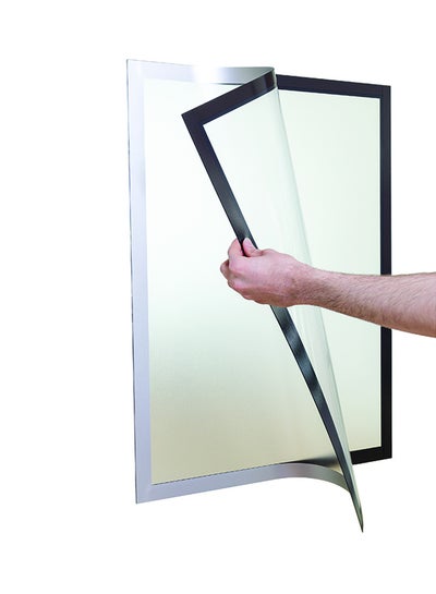 Buy Self Adhesive Magnetic Seal Poster Frame Silver in UAE