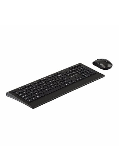 Buy 2.4GHz Wireless Keyboard With Mouse Set Black in UAE