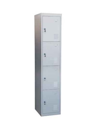 Buy 4-Door Locker Cabinet Grey 45x183x40centimeter in UAE