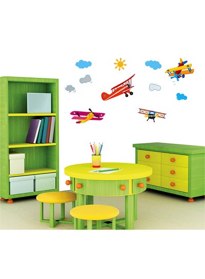 اشتري Biplane Wall Decal متعدد الألوان 50x70 سنتيمتر في الامارات