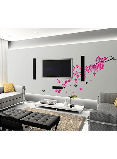 Buy Pink Flower Branch Wall Stickers Home Decoration Diy Removable Wall Decals For Living Room Bedroom Medium Sta-120 Pink 50x70cm in UAE