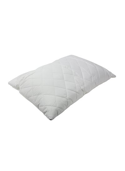 Buy Diamond Quilted Pillow Cotton White 50x75centimeter in UAE