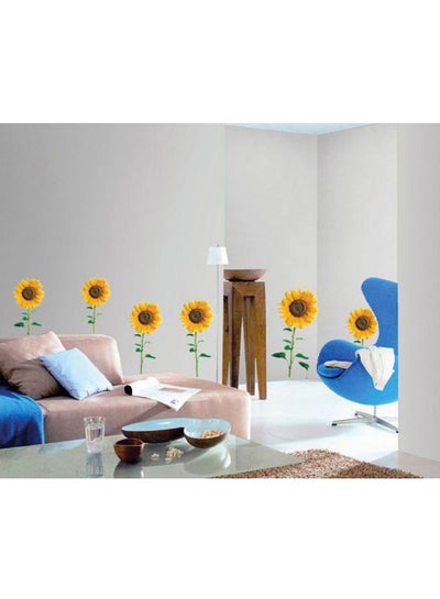 اشتري Sunflowers Wall Decal أصفر/أخضر 50x70 سنتيمتر في الامارات