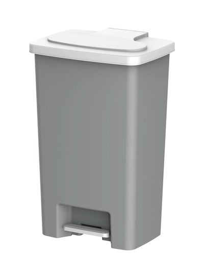 Buy 44-Liter Step-on Waste Bin With Pedal Grey in UAE