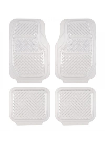 Buy 4-Piece High Quality Washable Transparent Clear Car Mat in UAE