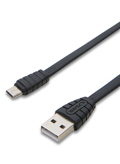 Buy Premium USB To Micro-USB 2.0 FlexShield Copper Cable For Mobile Phones, Quick Charge Capable Black in Saudi Arabia