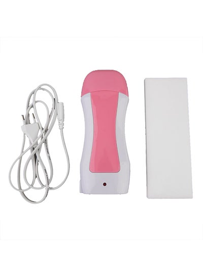 Buy Hair Removal Machine Set With Depilatory Wax White/Pink in UAE