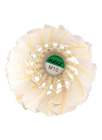 Buy 12-Piece M10 Professional Badminton Shuttlecock Set 6.5x8cm in Saudi Arabia