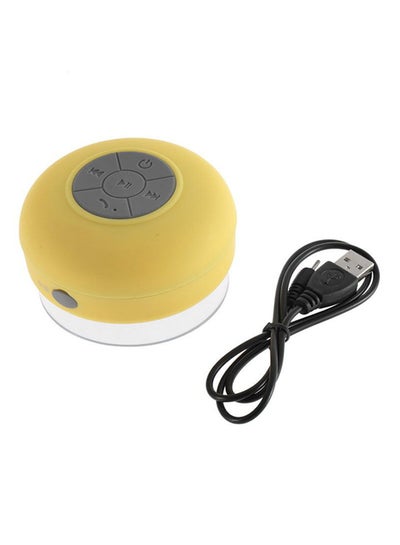 Buy Portable Bluetooth Speaker With Mic Yellow in Saudi Arabia