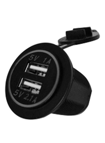 Buy Dual USB Car Charger Black in UAE