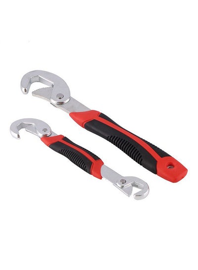 Buy 2-Piece Adjustable Quick Snap And Grip Wrench Set Black/Red Sep-32mm in Saudi Arabia