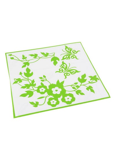 Buy Multipurpose Butterfly Flower Decorative Sticker Green in UAE