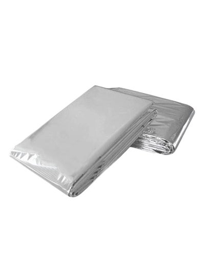 Buy Reusable First Aid Emergency Blanket Silver 110x10x90mm in UAE