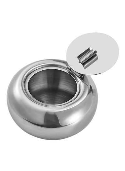 Buy Portable Stainless Steel Cigarette Ashtray Silver in Saudi Arabia