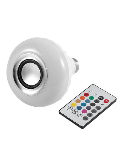 Buy Smart Audio Speaker LED Bulb With Wireless Remote Control White in Saudi Arabia