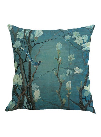 Buy Nordic Style Flower Vintage Pillow Case Blue in Saudi Arabia