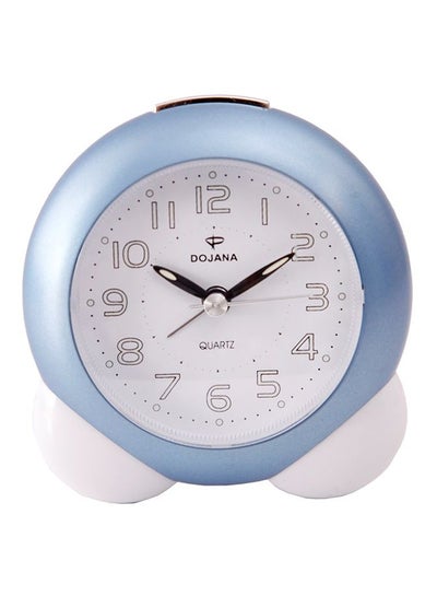 Buy Round Analog Alarm Clock White/Blue in Saudi Arabia