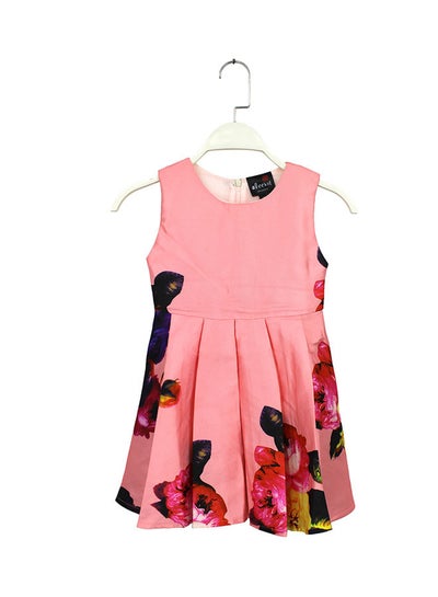 Buy Olivia Printed Dress Pink in UAE