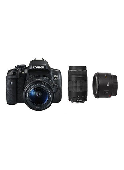 DSLR Camera With 18-55mm IS STM, EF 75-300mm Lens, 50mm Lens Kit