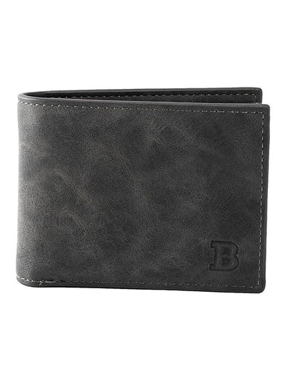 Buy Vintage Casual Short Bi-Fold Wallet Black in Saudi Arabia