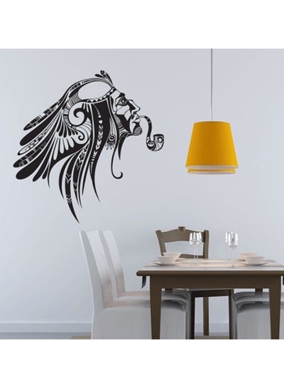 Buy Red Indian Art Wall Decal Black 60x60centimeter in UAE