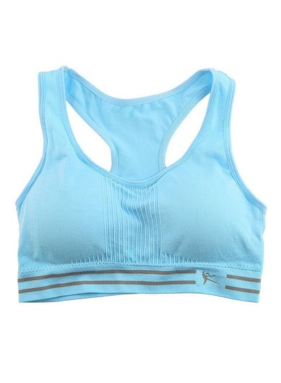 Buy Seamless Racerback Sports Bra Blue in UAE