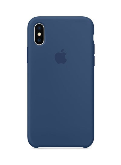 Buy Silicone Case Cover For Apple iPhone X Blue Cobalt in UAE