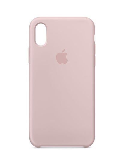 Buy Silicone Case Cover For Apple iPhone X Pink Sand in UAE