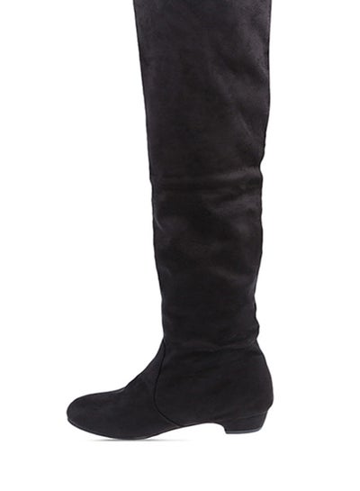 Buy Vintage Knee High Boot Black in Saudi Arabia