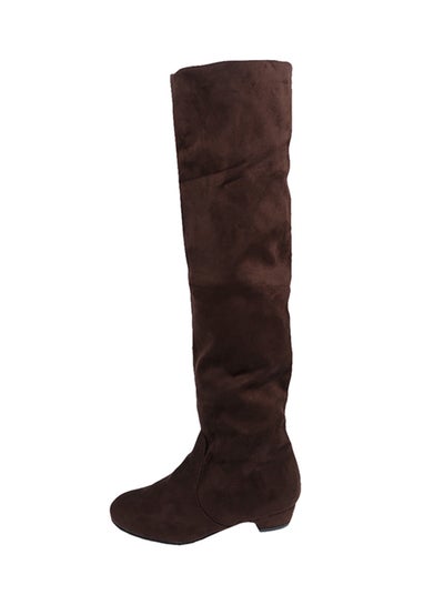 Buy Vintage Knee High Boot Brown in Saudi Arabia