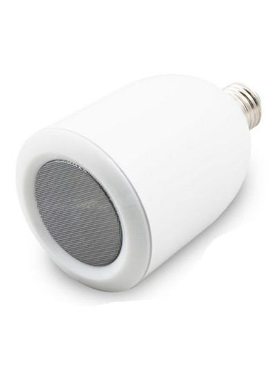 اشتري مكبر صوت بلوتوث محمول مع إضاءة إل إي دي للآيفون والآيباد والهواتف الذكية أبيض في السعودية
