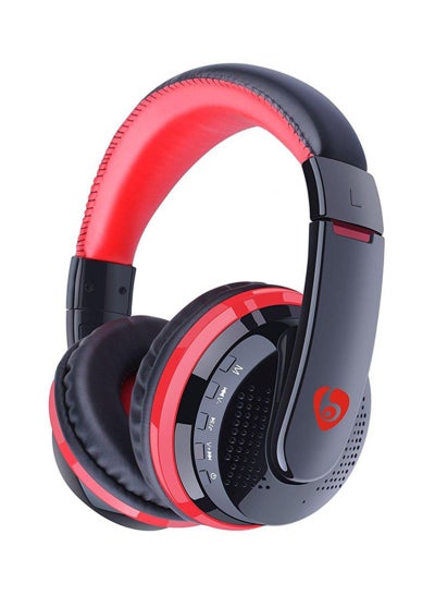 Buy Over-Ear Bluetooth Stereo Headphones With Mic Red in Saudi Arabia