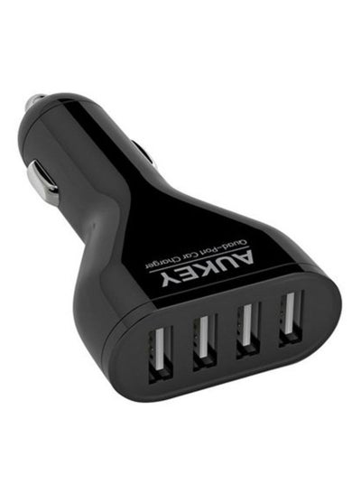 Buy 4-Port USB Car Charger for Smartphones Black in Saudi Arabia