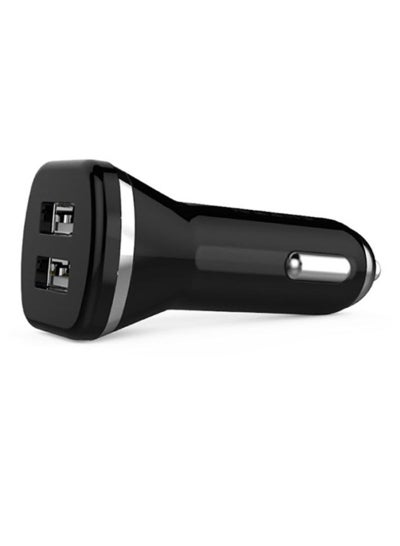 Buy Dual USB Port Car Charger For Apple iPhone Black in Saudi Arabia