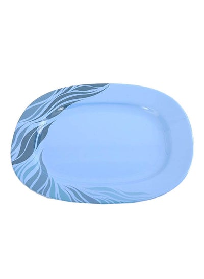 Buy Melamine Oval Plate Blue/Black/Grey 12inch in UAE