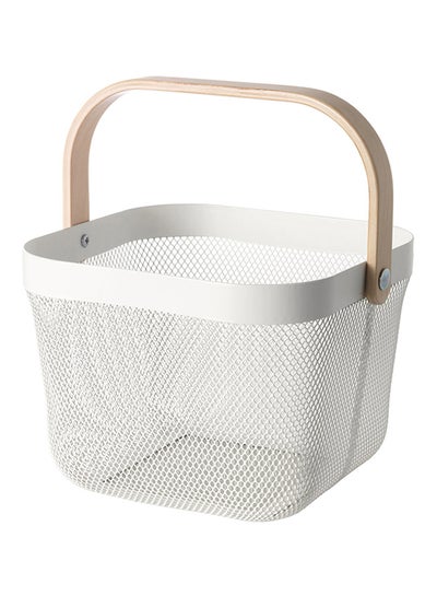 Buy Basket White 25x18x26centimeter in Saudi Arabia