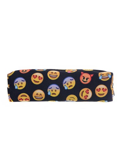 Buy Emoji Pencil Case White/Black/Yellow in Saudi Arabia