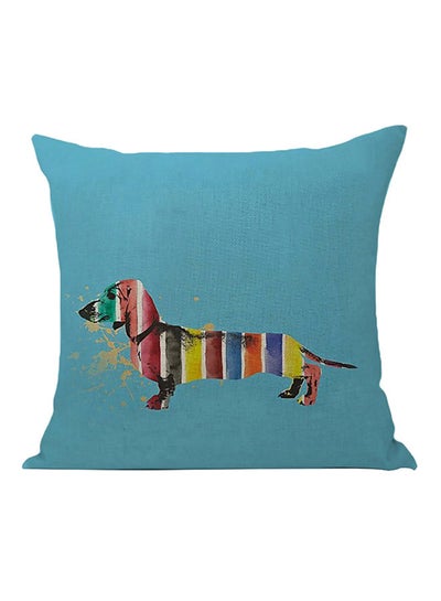 Buy Lovely Sausage Dog Pillow Cover Blue 45x45centimeter in UAE