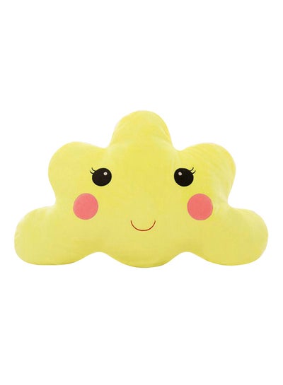 Buy Cute Cloud Shaped Stuffed Pillow Yellow 60cm in UAE